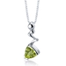 รูปย่อ Trillion Cut Peridot Pendant Sterling Silver รูปที่1