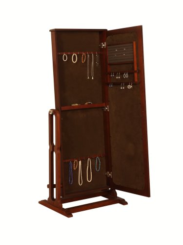 Powell Dakota Cheval Jewelry Wardrobe with Full-Length Mirror, Marquis Cherry ( Antique ) รูปที่ 3