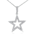 1/4ct Diamond Star Pendant set in White Gold