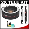 Vivitar 2x Teleconverter (4 Elements) Kit + Lenspens + Cleaning Kit for Nikon AF & AF-S Lenses ( Vivitar Lens )