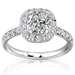 รูปย่อ 1 2/5 Carat TW Cushion Cut Diamond Engagement Ring (F/VS2) in 14k White Gold (Certified) รูปที่2