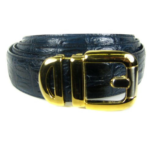 Mens - Navy - Hornback Embossed Belt  รูปที่ 1