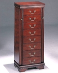 Louis Philippe Jewelry Armoire in Cherry Finish ( Antique )