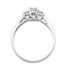 รูปย่อ 14K White Gold 3 Stone Diamond Matching Engagement Wedding Ring Band 2 Pieces Bridal Set (1/2 CTW., GH, SI) รูปที่3