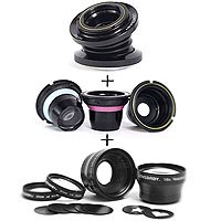 Lensbaby Muse Double Glass for Nikon F mount SLR's kit with Lensbaby Optic Kit - Lensbaby Accessary Kit with 0.6X Wide Angle / 1.6X Telephoto Macro Kit, & Creative Aperture Kit ( Lensbaby Lens ) รูปที่ 1