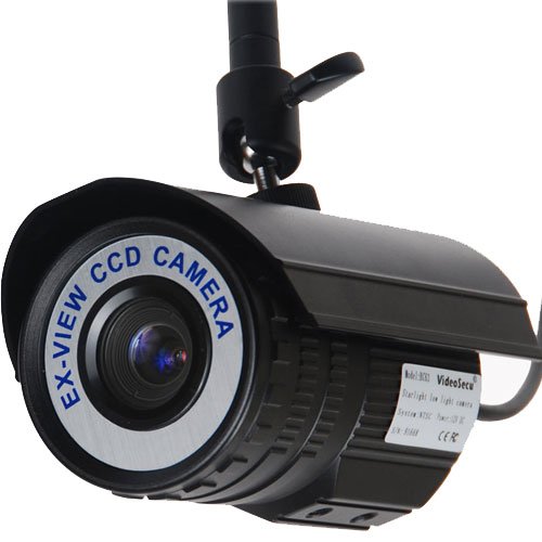 VideoSecu Color CCTV CCD Security Monitoring Night Vision Starlight Low Light Camera with 12V DC Power Supply and free Warning Decal 1YO ( CCTV ) รูปที่ 1