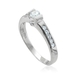 รูปย่อ 14k White Gold Bridal Natural Diamond Engagement Ring (G, SI2, 0.35 cttw)-Certificate of Authenticity รูปที่4