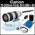 Canon EF 70-200mm f/2.8L II IS USM Telephoto Zoom Lens for Canon SLR Cameras + Care Package ( Canon Lens )