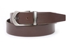 รูปย่อ Men's 1 1/4 Inch (34 mm) Top Grain Cowhide Plain Leather Belt with Clamp Buckle  รูปที่2