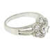 รูปย่อ Classic Flower Flower Cluster Engagement Ring w/Round Brilliant White CZs รูปที่2