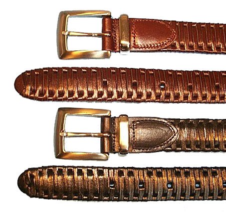 Men's Horizontal Woven Leather Belt - by Continental  รูปที่ 1