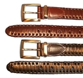 Men's Horizontal Woven Leather Belt - by Continental 