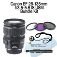 Canon EF 28-135mm f/3.5-5.6 IS USM With 72mm Filter Kit + Care Package ( Canon Lens )