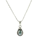 รูปย่อ Sterling Silver Tahitian Pearl Pendant with Chain (9-10mm) รูปที่1