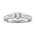 รูปย่อ 14k White Gold Bridal Natural Diamond Engagement Ring (G, SI2, 0.35 cttw)-Certificate of Authenticity รูปที่2