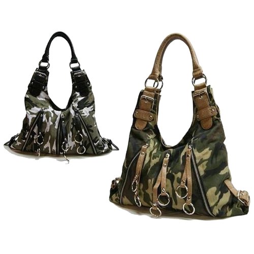 Army Print Slouchy Handbag by Dollhouse รูปที่ 1