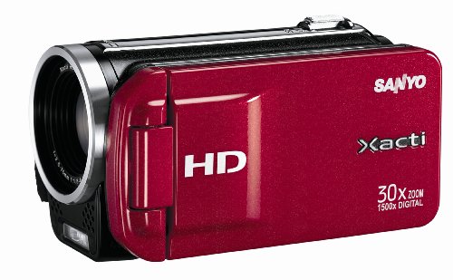Sanyo VPC-ZH1R Dual Camera High Definition Video w/30x Optical Zoom (Red) ( HD Camcorder ) รูปที่ 1