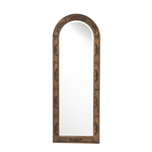Wall Mount Jewelry Armoire Mirror Arch Top Antique Oak Finish ( Antique ) รูปที่ 5