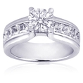 2 Ct Round Diamond Engagement Wedding Ring Bridge Set