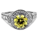 รูปย่อ 2.47ct Canary Yellow Round Diamond Engagement Ring in 18k White Gold รูปที่3