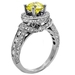 รูปย่อ 2.47ct Canary Yellow Round Diamond Engagement Ring in 18k White Gold รูปที่2