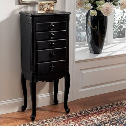 Jewelry Armoire with French Country Style in Antique Black Finish ( Antique ) รูปที่ 1