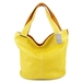 รูปย่อ Cosette Italian Made Yellow Leather Designer Bucket Handbag รูปที่1