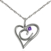 รูปย่อ 10k White Gold and Gemstone Choice "C" Initial Pendant, 17" รูปที่3