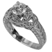 รูปย่อ Antique Diamond Engagement Ring w/EGL H SI1 1/2ct Center รูปที่2