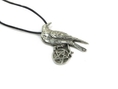 Pentacle of the Raven Pewter Pendant on Cord Necklace, The Wiccan Collection