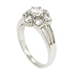 รูปย่อ Classic Flower Flower Cluster Engagement Ring w/Round Brilliant White CZs รูปที่1