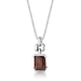 รูปย่อ 2.75Ct Radiant Cut Garnet Pendant in Sterling Silver รูปที่2