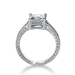 รูปย่อ 14K White Gold Princess & Round Cut Diamond Promise Engagement Ring (0.60ct.tw, HI Color, SI2-3 Clarity) รูปที่2