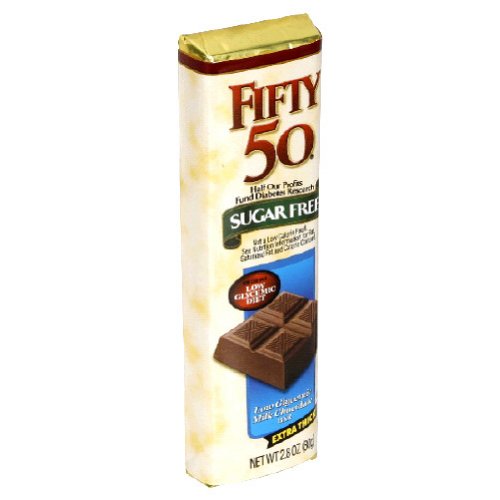 Fifty-50 Milk Chocolate Bars, 2.8-Ounce Bars (Pack of 12) ( Fifty-50 Chocolate ) รูปที่ 1