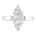 14K White Gold Certified Solitaire Engagement Ring with a 2.57 Carat EGL USA Certified EGL USA CertifiedE Color SI2 Clarity Marquise Cut Diamond (2.57 cttw) (Sizes 4-11 Available)