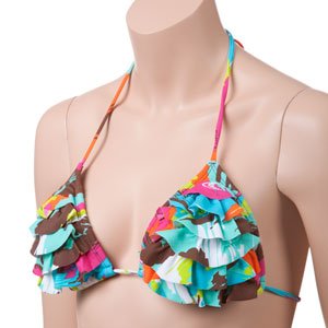 Swimsuit O'Neill Ambrosia Ruffle Triangle Bikini Top (Type Two Piece) รูปที่ 1