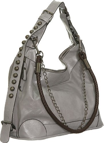 Grey ''Dual Straps'' Hobo รูปที่ 1