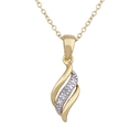 18k Yellow Gold Plated Sterling Silver Diamond Accent Pendant, 18