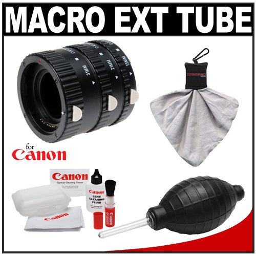 Zeikos Macro Automatic Extension Tube Set (13mm, 21mm & 31mm) with Optical Cleaning Kit for Canon EOS Rebel T1i, T2i, XSi, XS, XTi, 40D, 50D, 7D, 5D MARK II Digital SLR Cameras ( Zeikos Lens ) รูปที่ 1