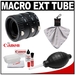 รูปย่อ Zeikos Macro Automatic Extension Tube Set (13mm, 21mm & 31mm) with Optical Cleaning Kit for Canon EOS Rebel T1i, T2i, XSi, XS, XTi, 40D, 50D, 7D, 5D MARK II Digital SLR Cameras ( Zeikos Lens ) รูปที่1