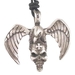 รูปย่อ German Iron Cross Bird Skull Pewter Pendant Necklace รูปที่1