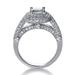 รูปย่อ 1.60 Ct Diamond Engagement Ring Princess Cut Antique Pave Style 14k Gold SI3 H รูปที่3