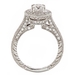 รูปย่อ 14k White Gold Round Diamond Engagement Ring Vintage Style (1 1/3 Carats, SI-1 Clarity,E/F Color) รูปที่2