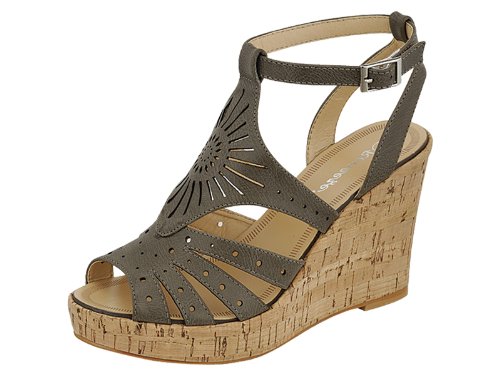 Reneeze AGREE-1 Women High Heel Platform Wedge Sandal - Gray รูปที่ 1