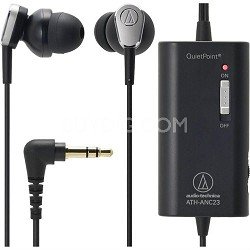 Audio Technica ATH-ANC23 QuietPoint Active Noise-Cancelling In-Ear Headphones ( Audio-Technica Ear Bud Headphone ) รูปที่ 1