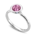 รูปย่อ 14k White Gold Bridal Natural Pink Sapphire Diamond Engagement Ring -1.10 cttw - 6mm, Certificate of Authenticity รูปที่3