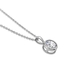 รูปย่อ Sterling Silver Round Cubic Zirconia CZ Solitaire Pendant Necklace รูปที่2