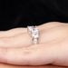รูปย่อ Quinn's Engagement Ring - Asscher Cut CZ 925 Sterling Silver Rhodium Electroplated รูปที่5