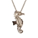 รูปย่อ Silvertone Seahorse Pin Pendant with Genuine Marcasite รูปที่2
