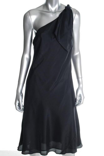 Lauren Ralph Lauren Black Versatile Dress Silk Ruched 10 ( Night out Dress ) รูปที่ 1